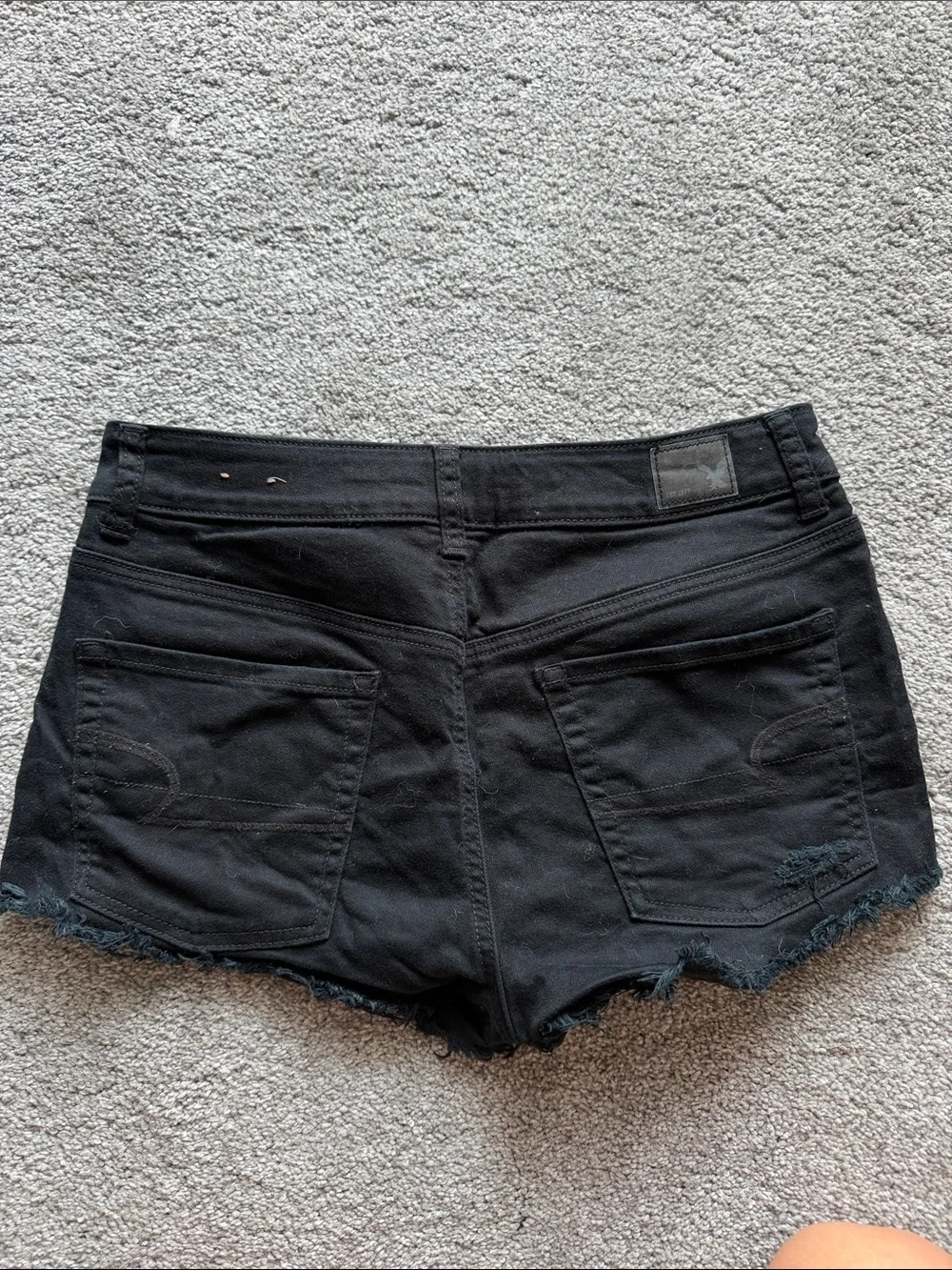 American Eagle Black Distressed Women’s Denim Shorts